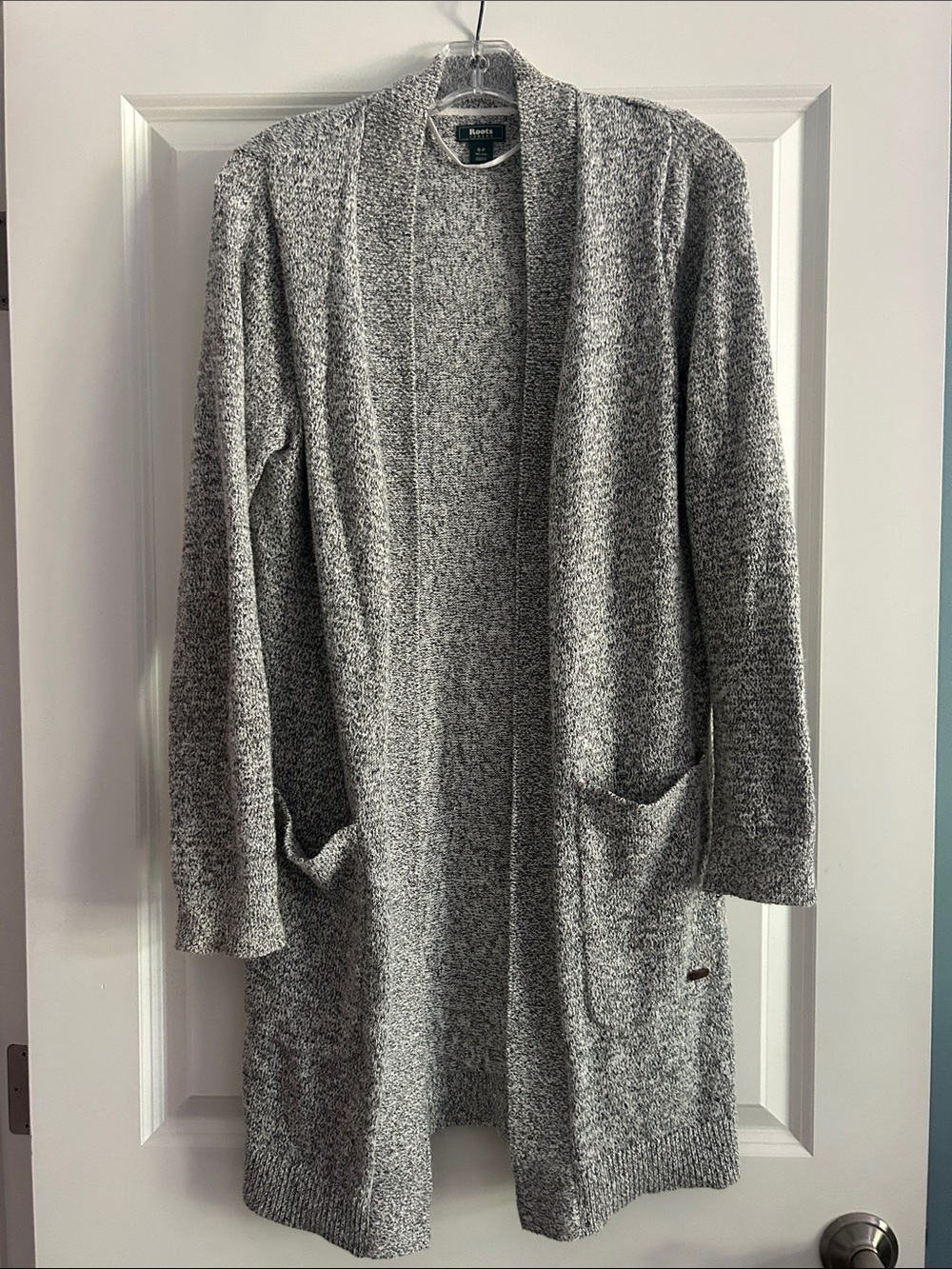 Roots Gray Marled Open-Front Cardigan